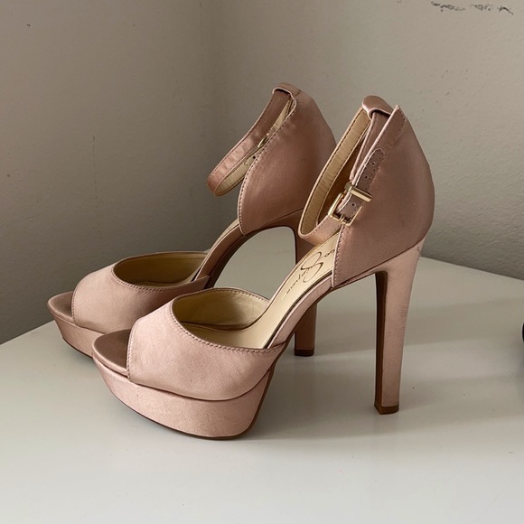 Jessica Simpson Shoes - LAST CHANCE Platform rose gold heels